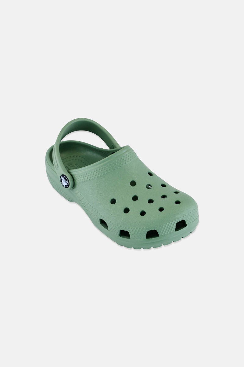 crocs Kids Boy Sling Back Classic Clogs, Sage Green - Image 1